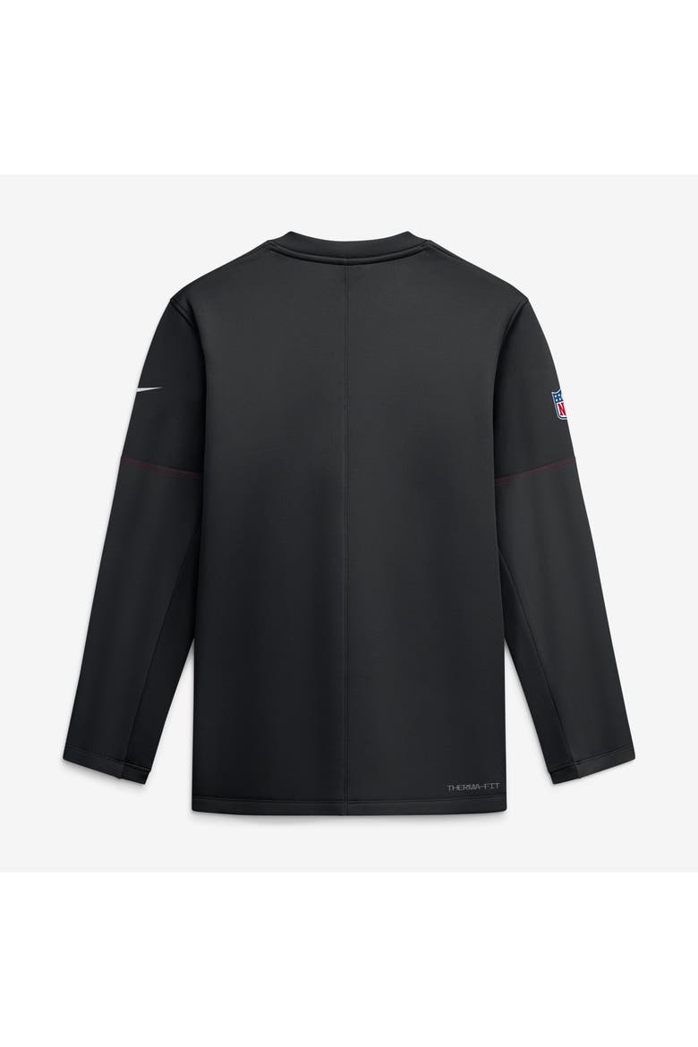 Men's Nike Black San Francisco 49ers Sideline Coaches Team Present Midweight Therma-FIT Sweatshirt, Alternate, color, Black