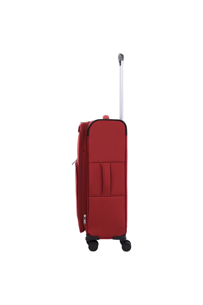 27" Softside Luggage - Expandable Spinner Suitcase with 8 Wheels & Front Zip Pockets, Alternate, color, TERRA COTTA