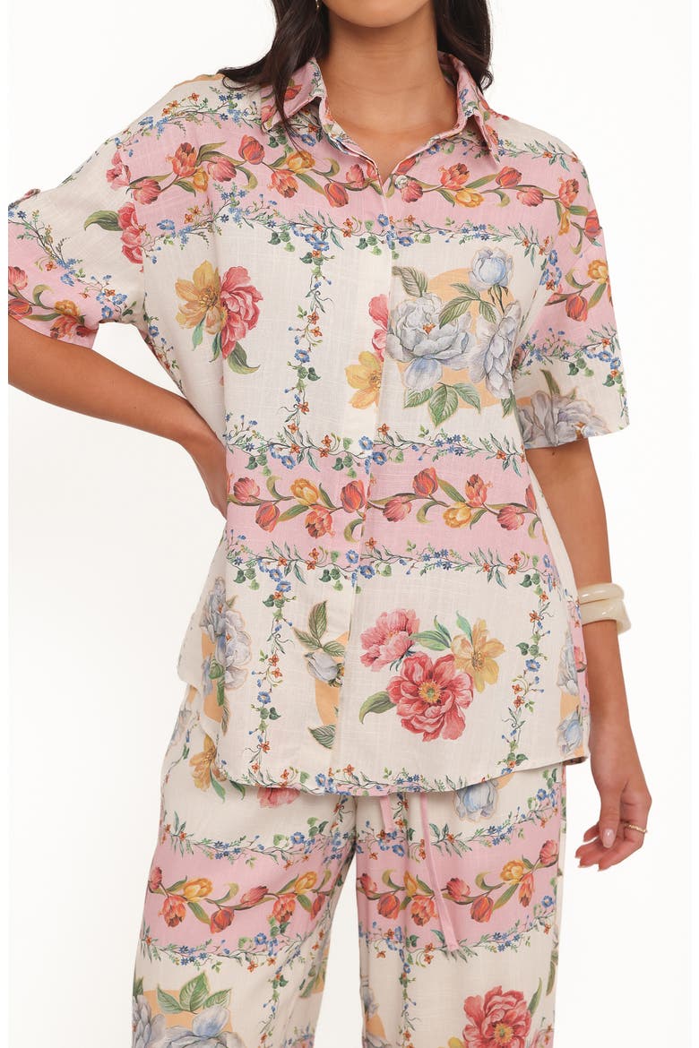 Cascais Rose Tile Button-Up Shirt, Alternate, color, ROSE TILE