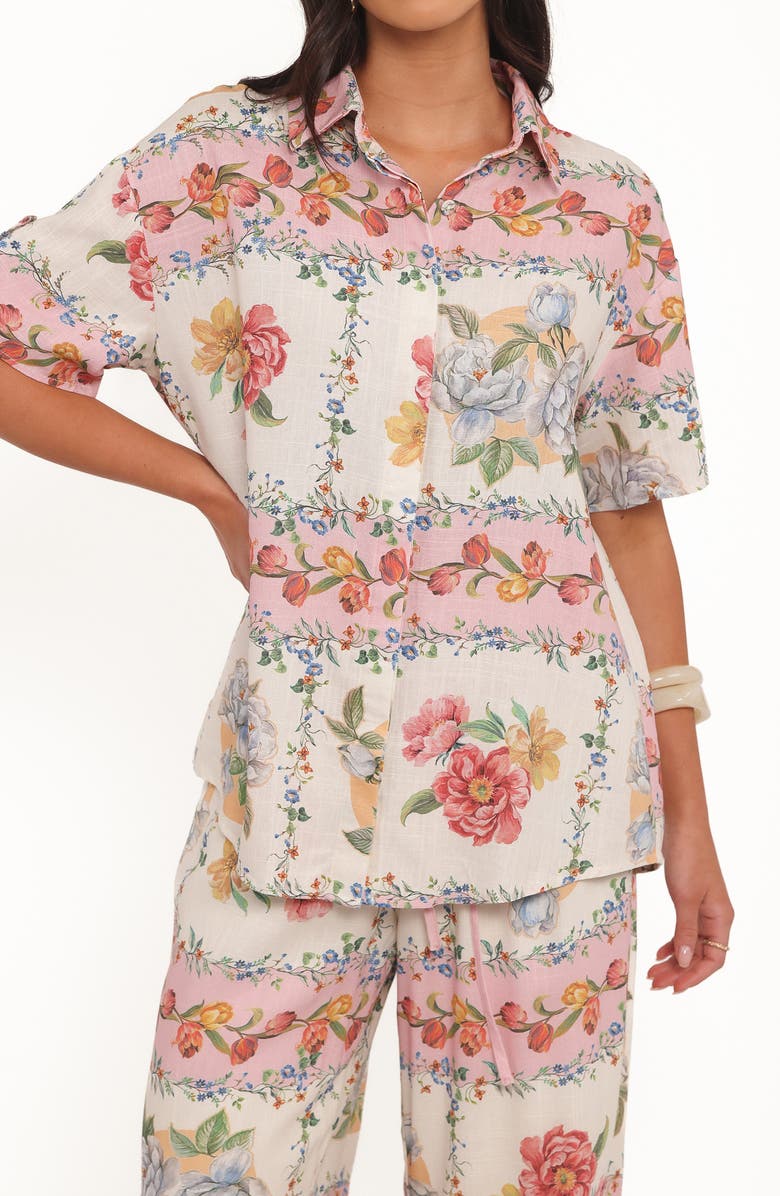 Petal & Pup Cascais Rose Tile Button-Up Shirt, Alternate, color, Rose Tile
