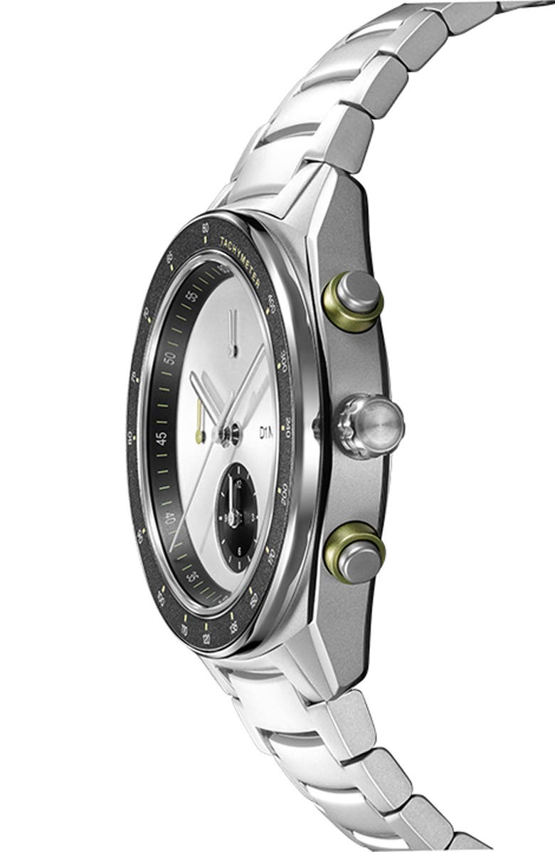 D1 Milano Essential White Chronograph Bracelet Watch, 40mm, Alternate, color, Silver