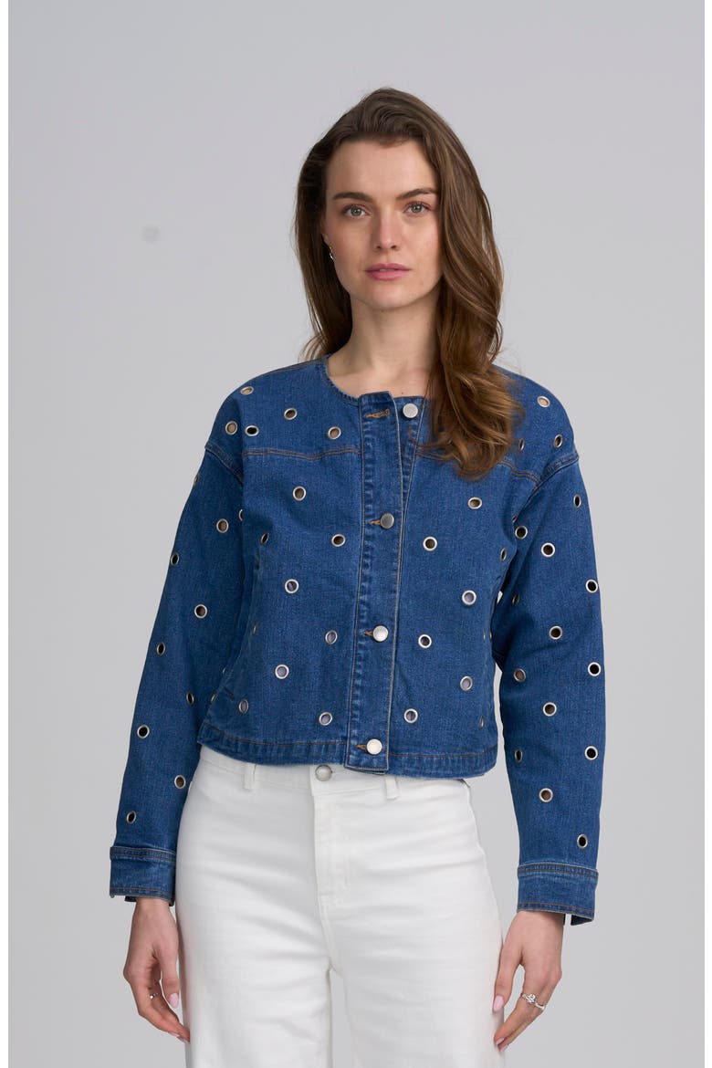 Grommet Jacket, Main, color, VINTAGE BLUE WASH
