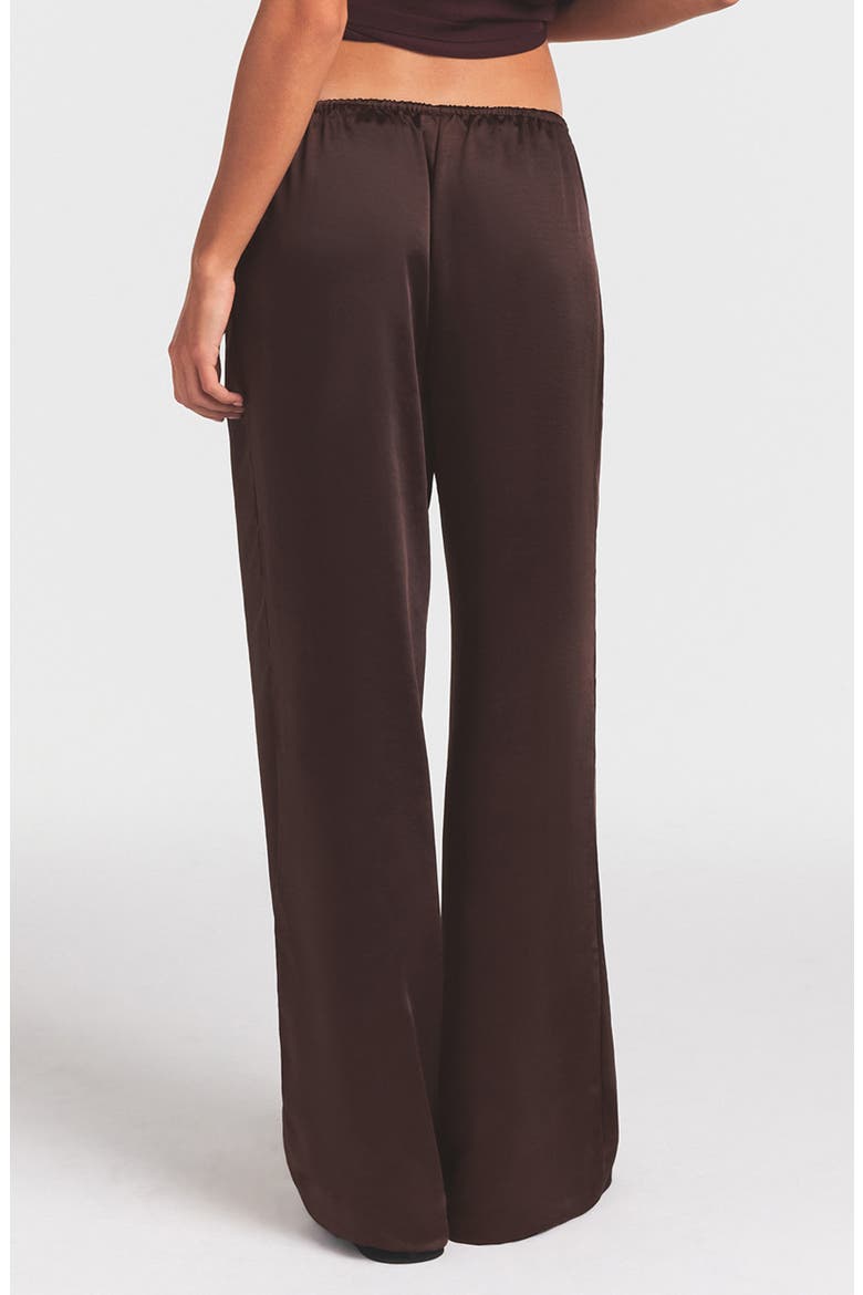 Lightweight Satin Straight Leg Pants, Alternate, color, ESPRESSO