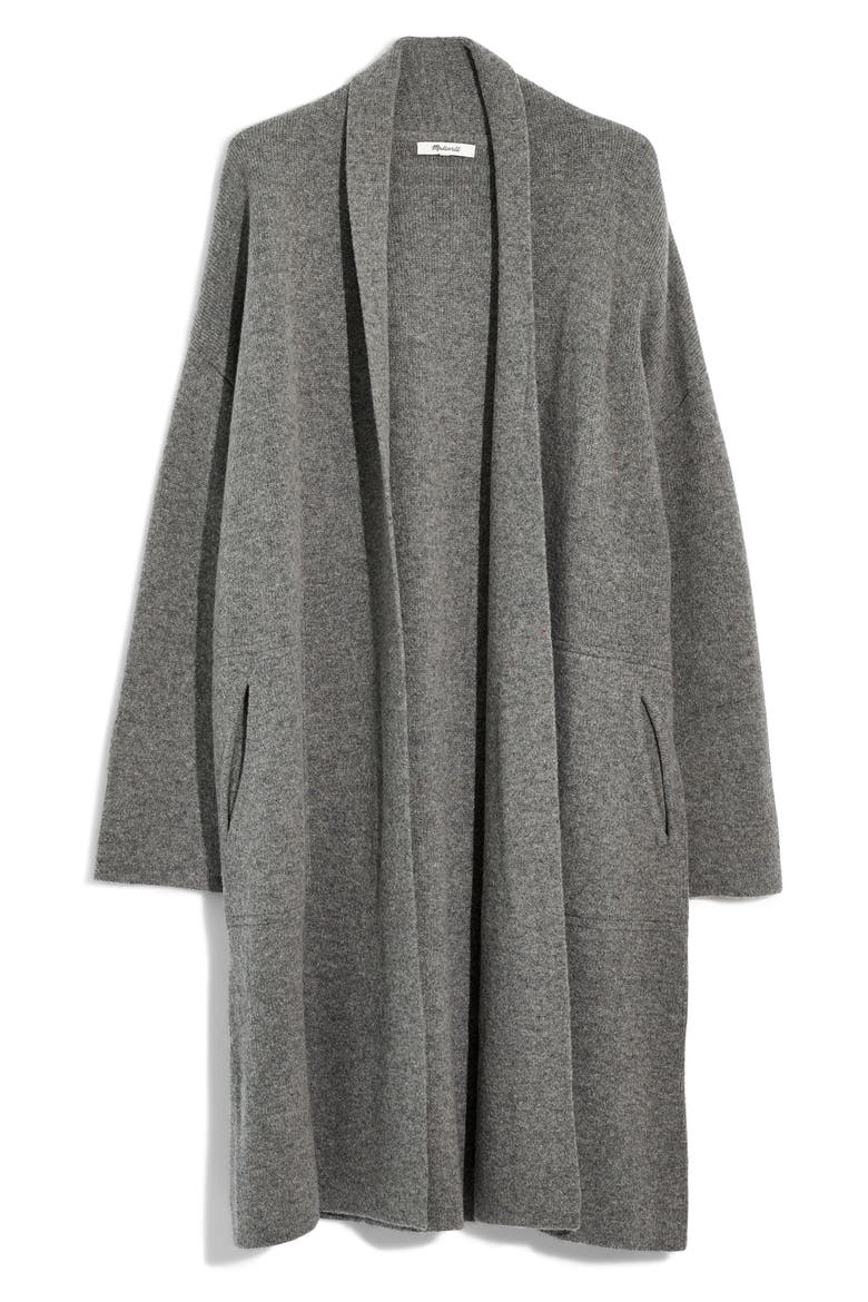 Rivington Sweater Coat, Alternate, color, HEATHER GREY
