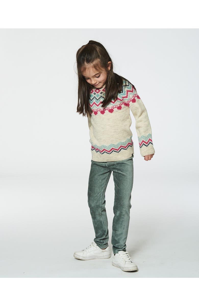 Deux par Deux Little Girl's Velvet Stretch Leggings Sage Green, Alternate, color, 