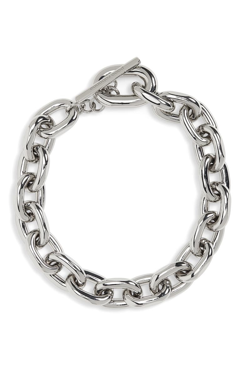 paco rabanne XL Link Chain Collar Necklace, Main, color, P040 SILVER