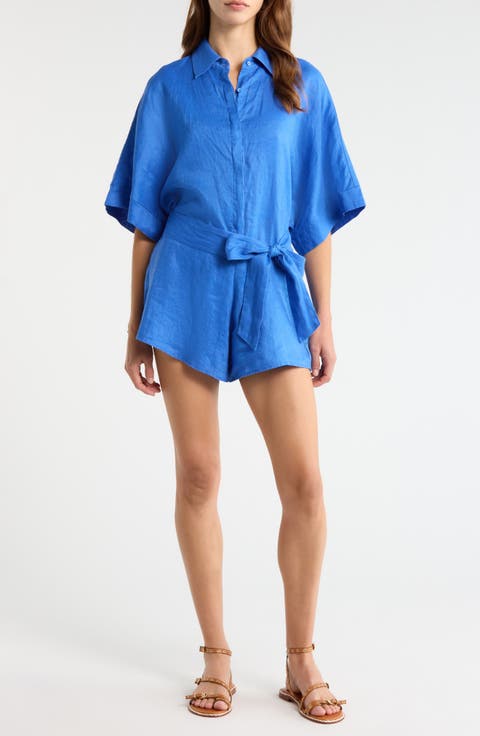 Linen Cover-Up Romper