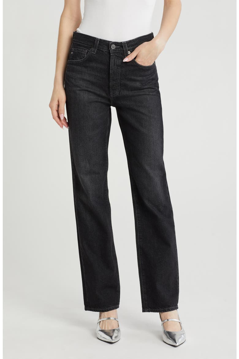 Alexxis Acid Wash High Waist Straight Leg Jeans, Main, color, MONTENEGRO