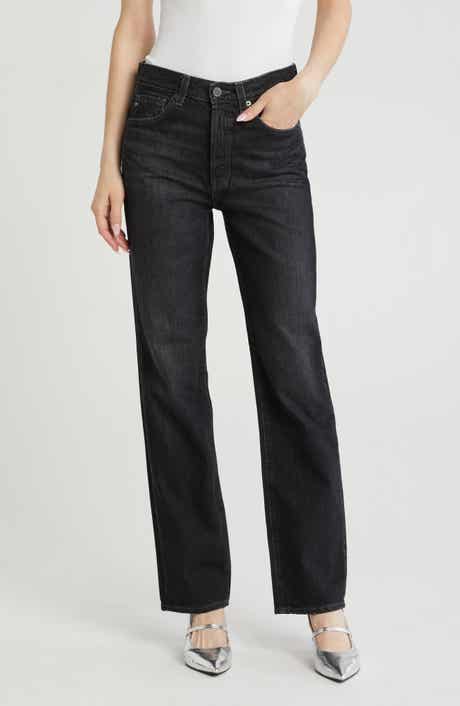 AG Alexxis Acid Wash High Waist Straight Leg Jeans