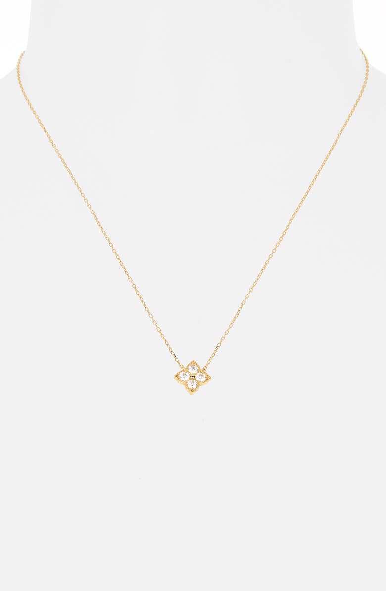 ARGENTO VIVO Floral Cluster Clover Necklace, Alternate, color, Gold
