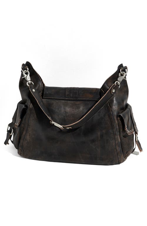 Free People We The Free Baby Leigh Leather Crossbody Bag In Black