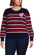 Lands' End Plus Size Drifter Jacquard Sweater