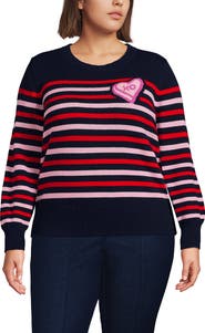 Lands' End Plus Size Drifter Jacquard Sweater