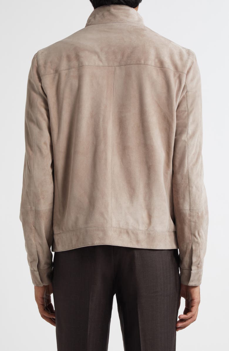 Thom Sweeney Suede Jacket, Alternate, color, Taupe