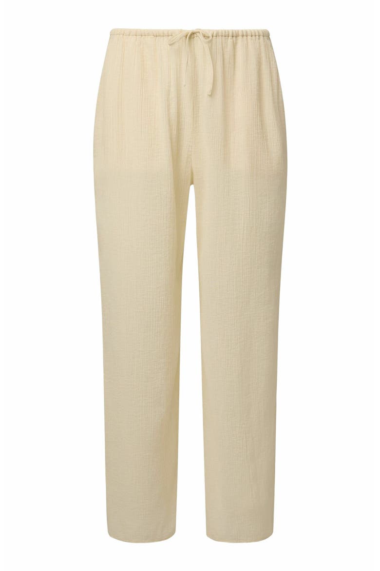 Crinkle Gauze Drawstring Pant, Alternate, color, EGRET