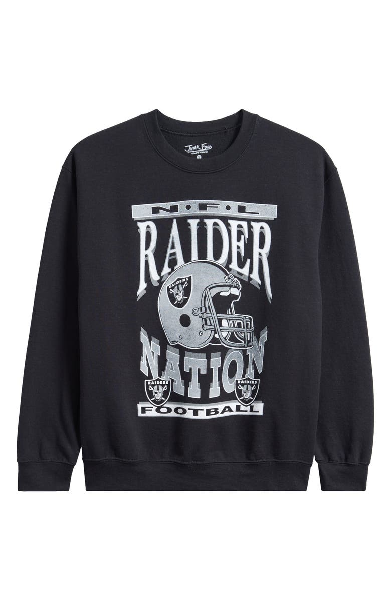 Junk Food NFL Raiders Helmet Graphic Sweatshirt, Main, color, Black