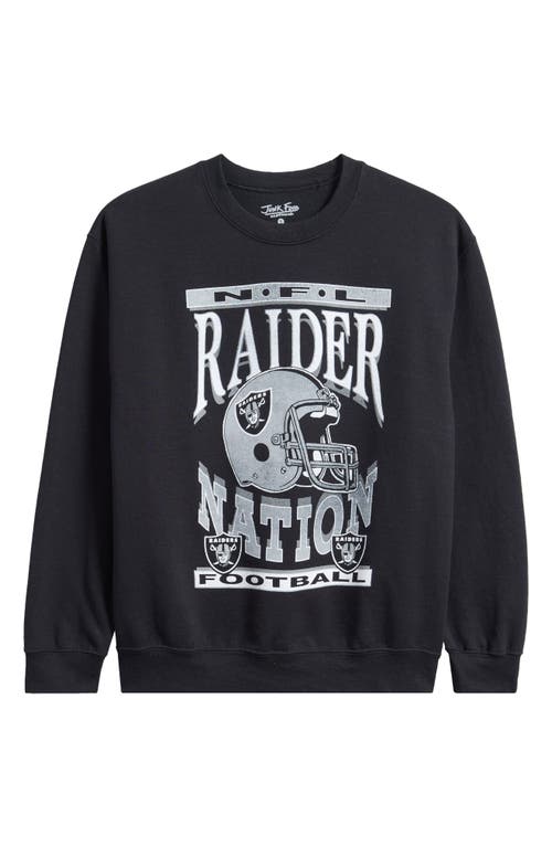 Junk Food Nfl Raiders Helmet Graphic Sweatshirt In Black