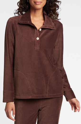 Foxcroft Sammy Corduroy Polo Sweater