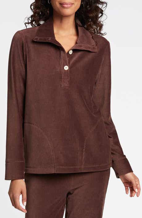 Foxcroft Sammy Corduroy Polo Sweater