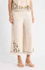 Adrianna Papell Embroidered Pants