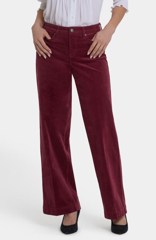 Nydj Teresa Wide Leg Corduroy Pants In Red