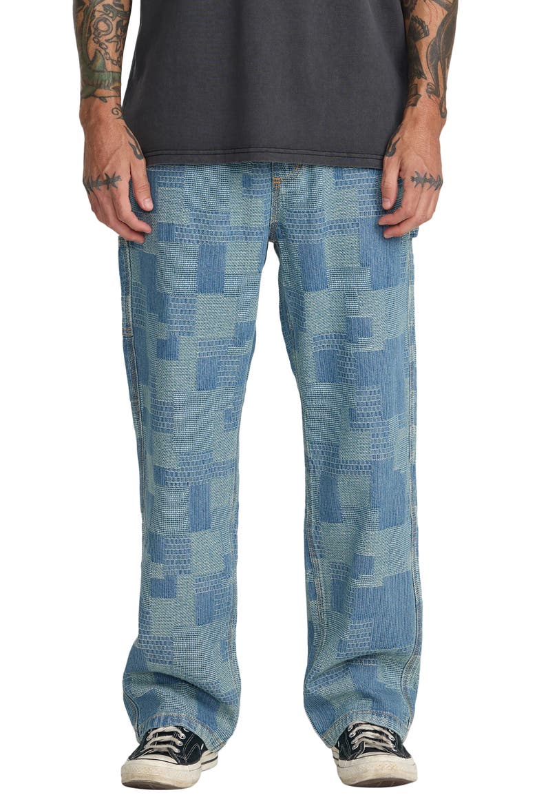 Boro Drawstring Waist Carpenter Pants, Main, color, BLEACHED INDIGO