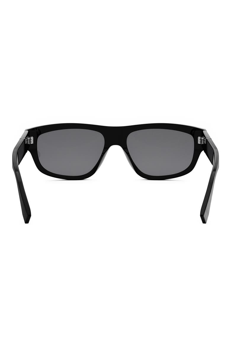 Diagonal 56mm Geometric Sunglasses, Alternate, color, SBLK/SMK
