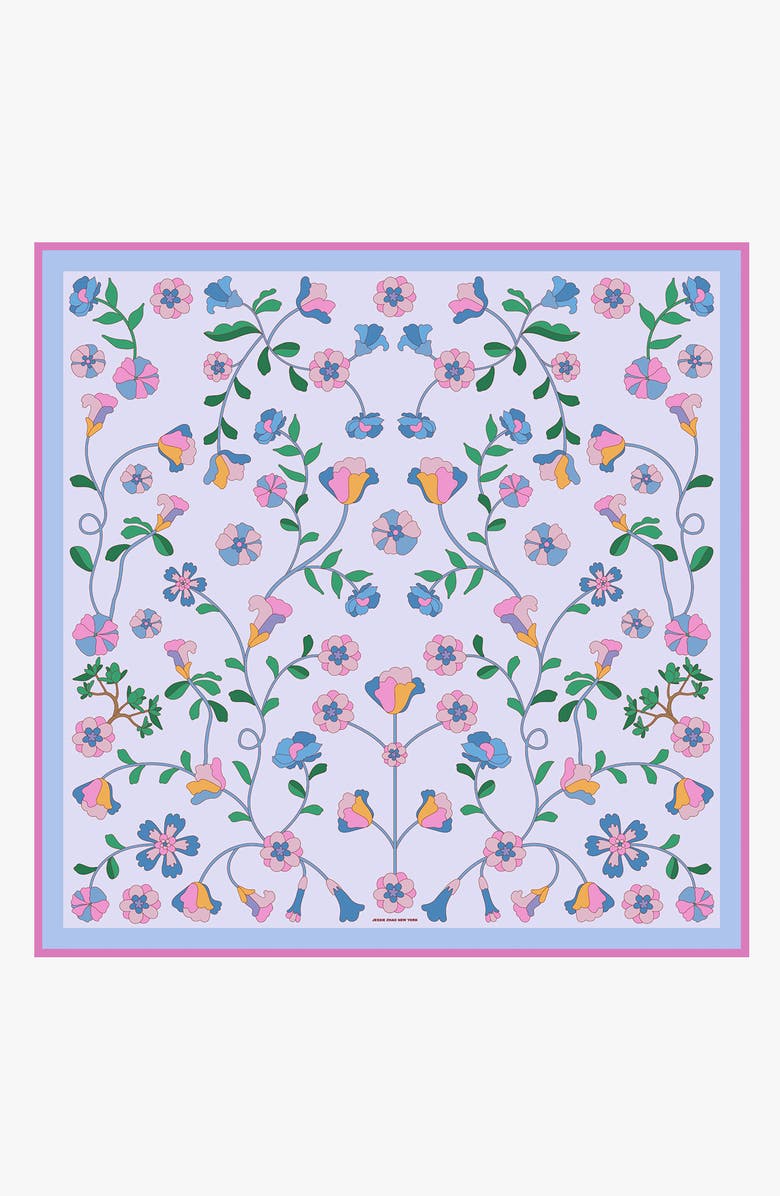 Jessie Zhao New York Blush Botanica Double Sided Silk Scarf, Alternate, color, Pink