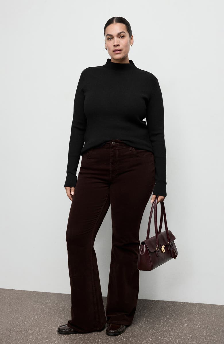 MANGO Fitted Mock Neck Sweater, Alternate, color,