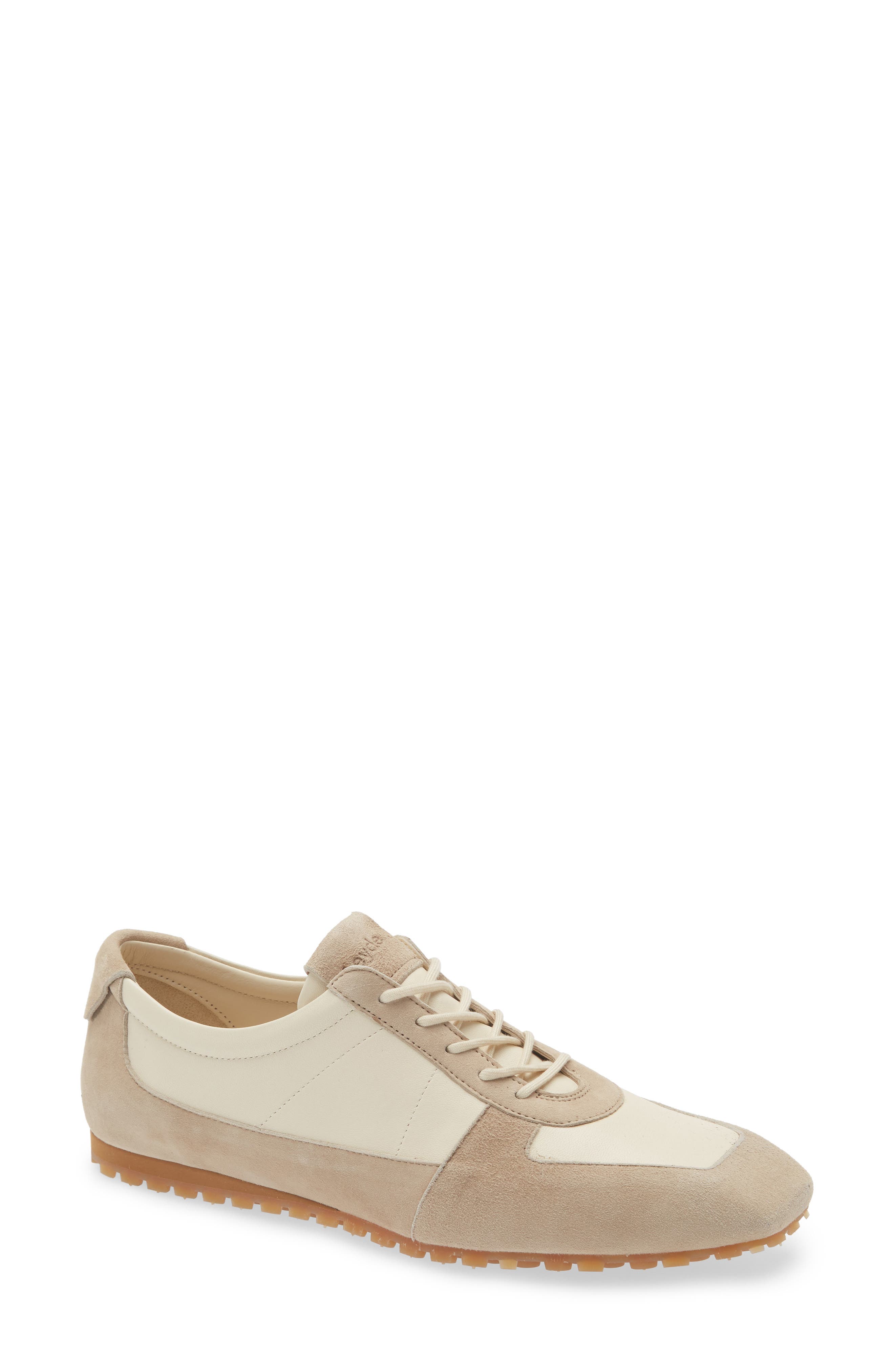 aeyde Uma Two-Tone Sneaker, Main, color, Creamy / Sand