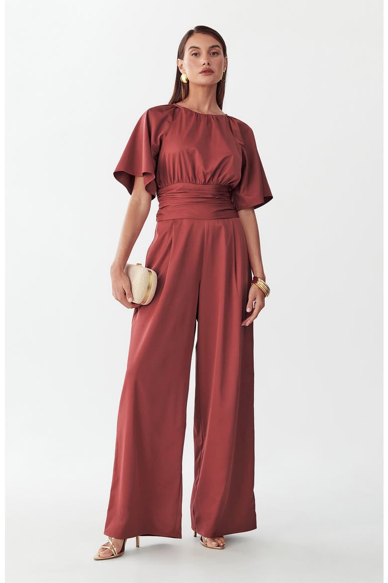 Penny Jumpsuit, Main, color, Brick Red