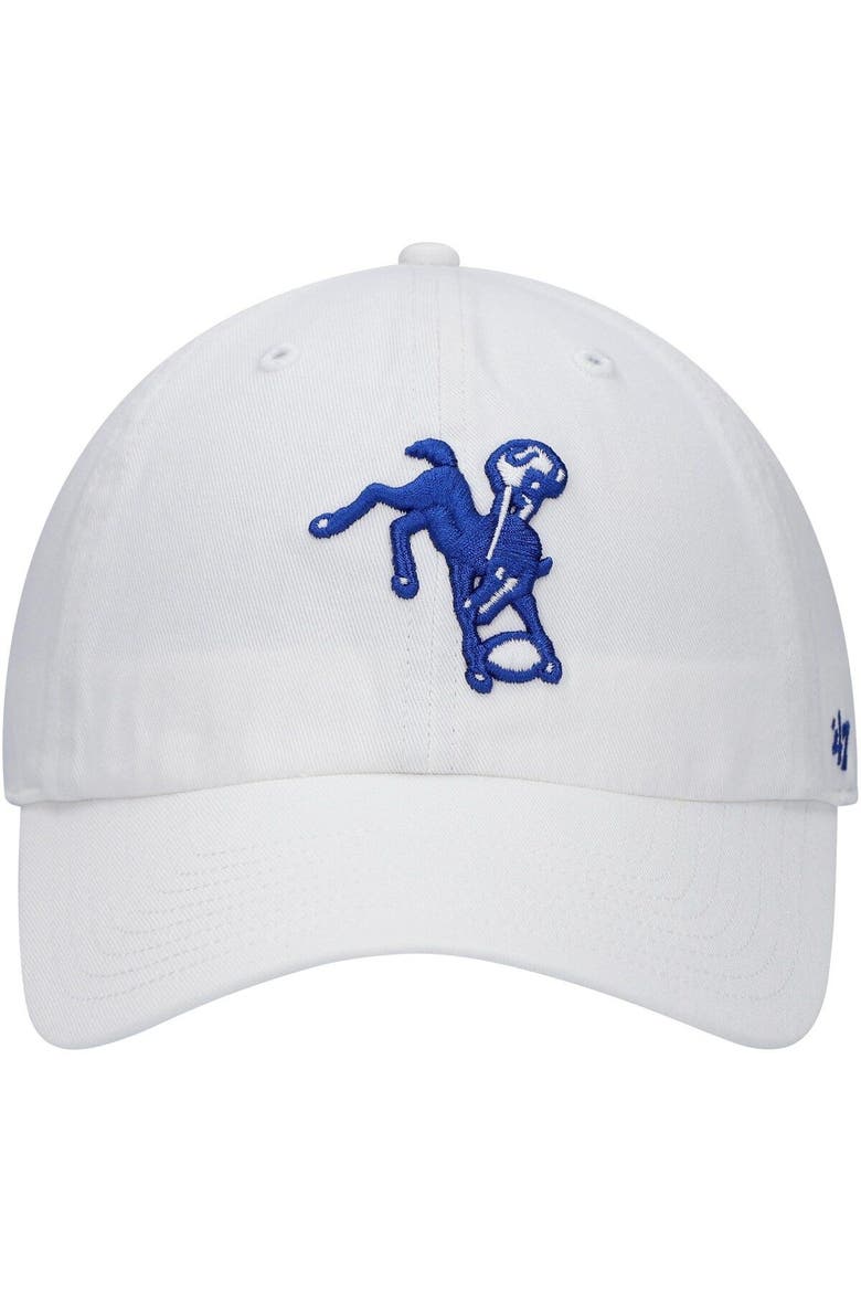 Men's '47 White Indianapolis Colts Clean Up Legacy Adjustable Hat, Alternate, color, White