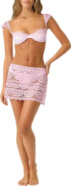 PQ SWIM Maycee Lace Cover-Up Skirt