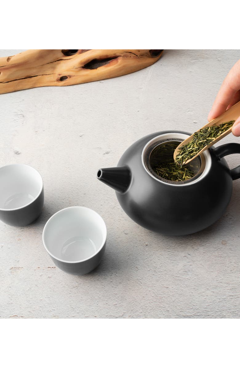 OHOM Leiph Ceramic Self-Heating Teapot Set, Alternate, color,