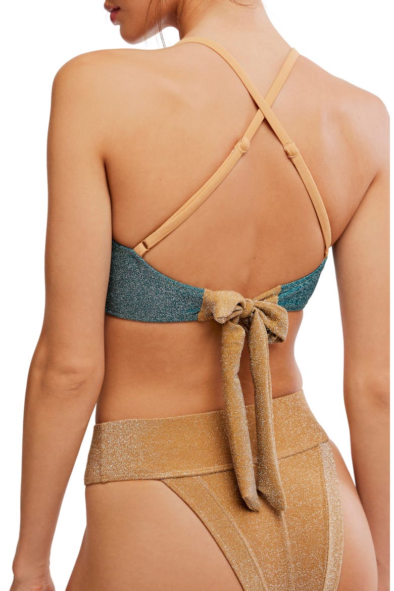 Misty Metallic Bikini Top, Alternate, color, NAPOLI
