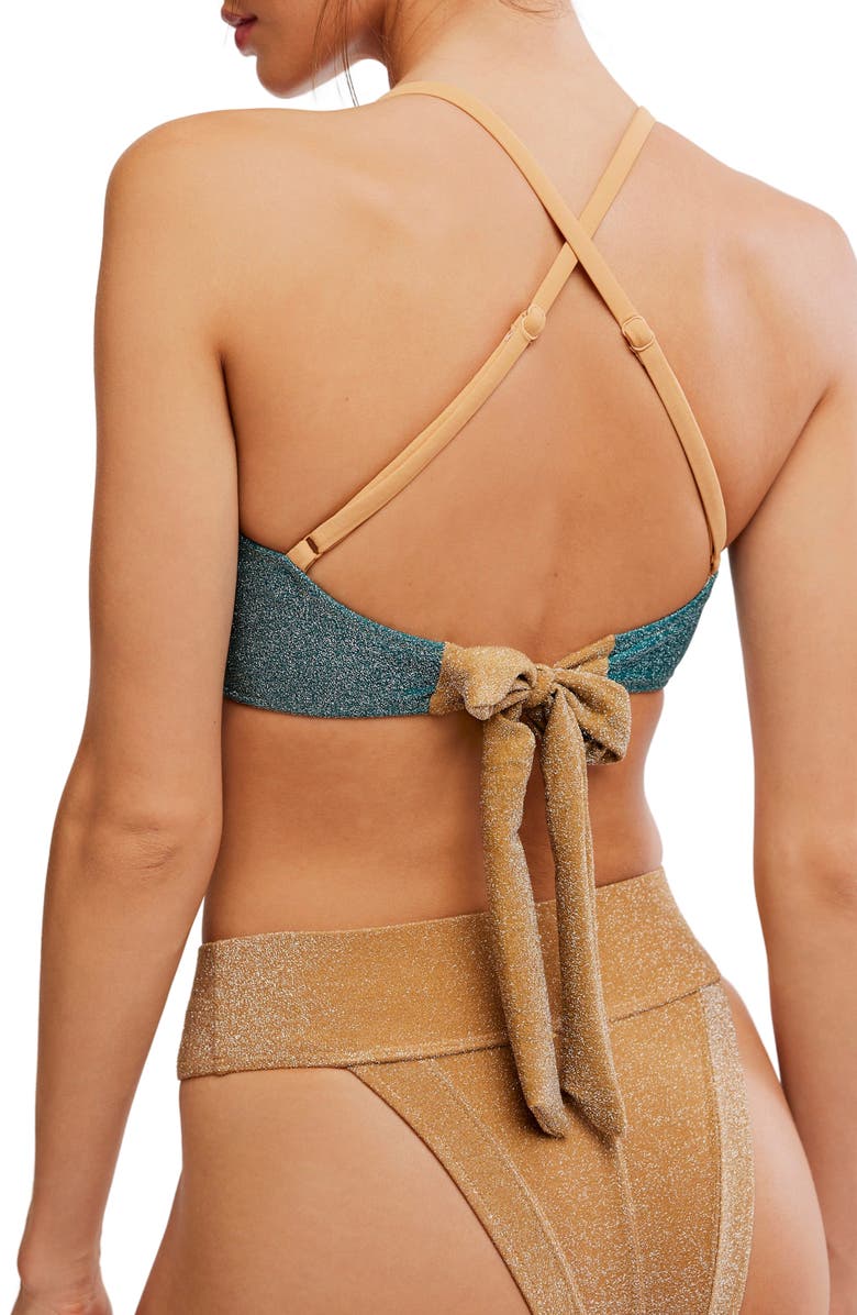 free-est by Free People Misty Metallic Bikini Top, Alternate, color, Napoli