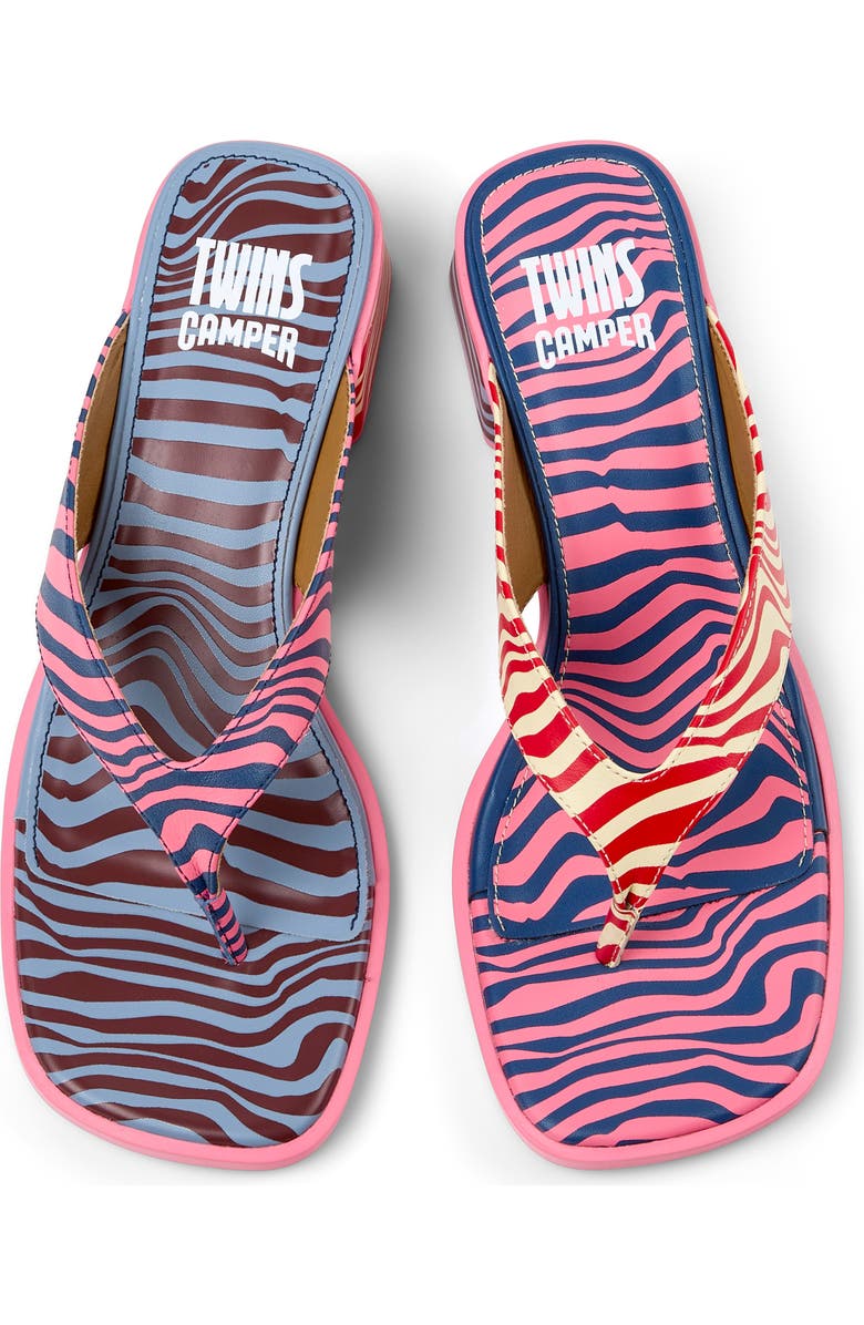 Camper Kora Twins Mismatch Flip Flop, Alternate, color, Pink - Assorted