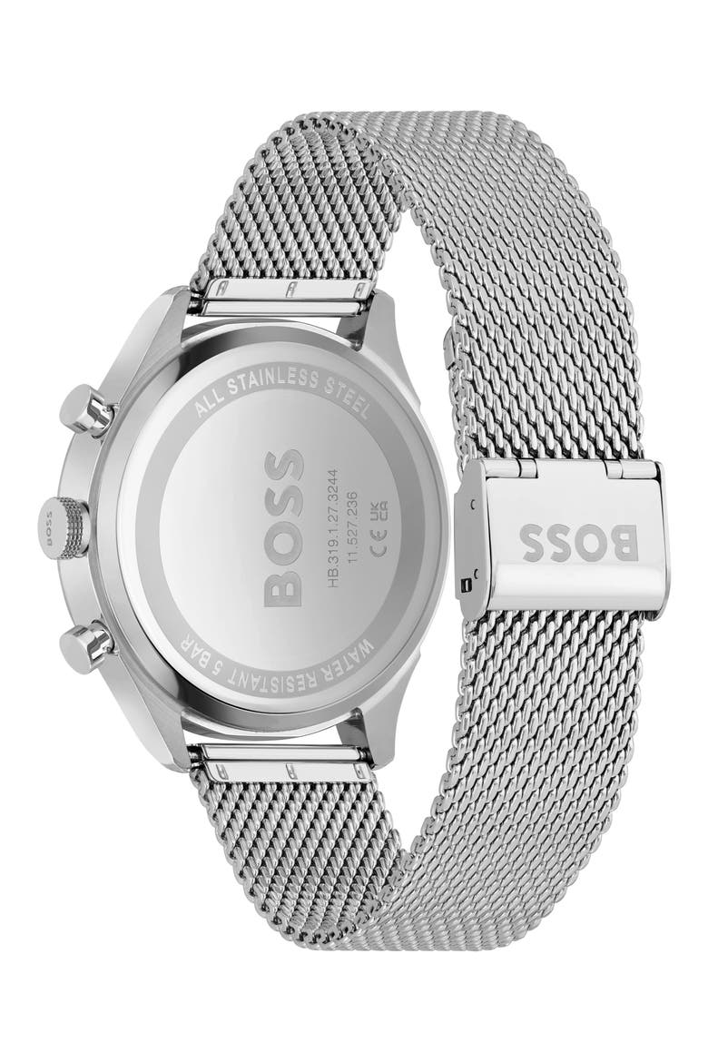 Gregor Sunray Chronograph Bracelet Watch, 45mm x 11.8mm, Alternate, color, BLUE DIAL
