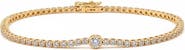 BY ADINA EDEN Lab Grown Diamond Round Bezel Accent Tennis Bracelet 14K