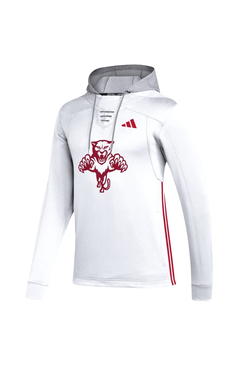 adidas Men's adidas White Florida Panthers Refresh Skate Lace AEROREADY Pullover Hoodie, Alternate, color, 