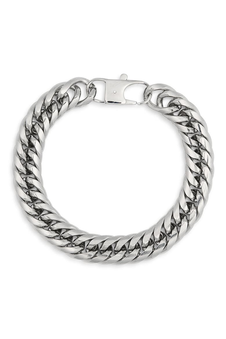 Men's Curb Link Bracelet, Alternate, color, STAINLESS