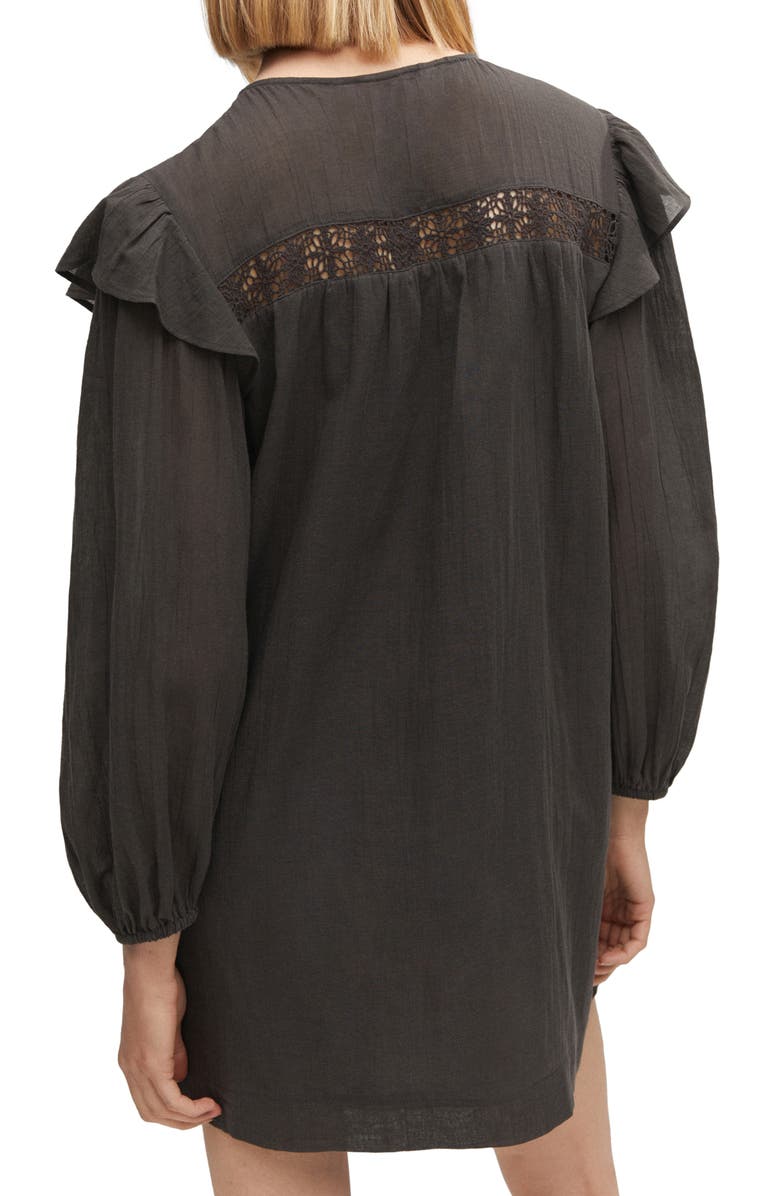 MANGO Lace Long Sleeve Dress, Alternate, color, 