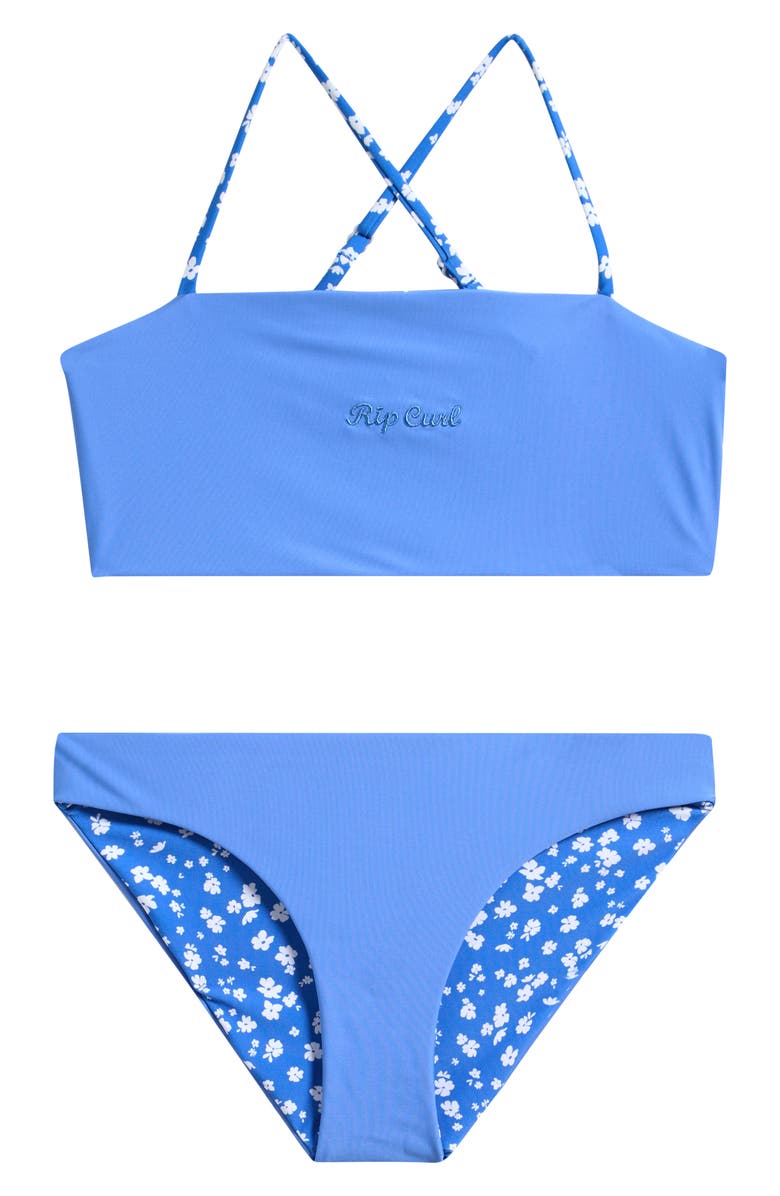 Rip Curl Kids' Sunshine Reversible Two-Piece Swimsuit, Main, color, Blue
