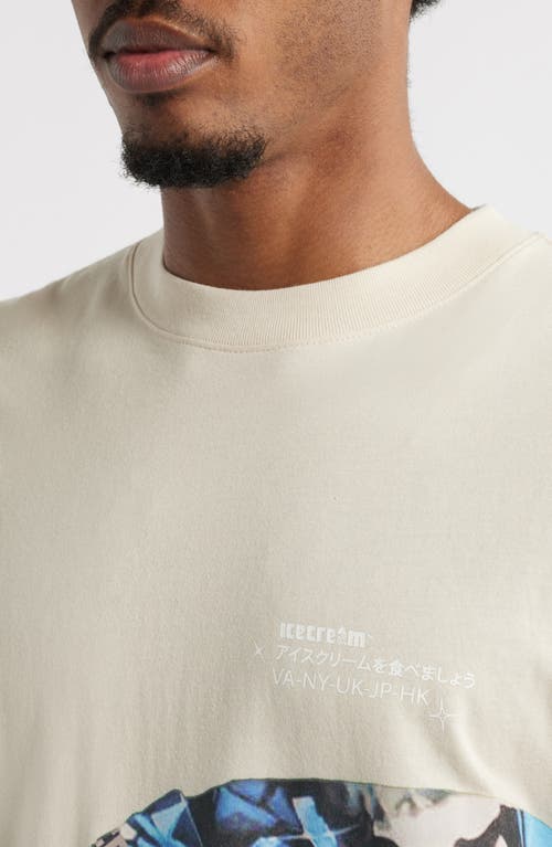 Icecream Candy Drop Oversize Graphic T-shirt In Neutral