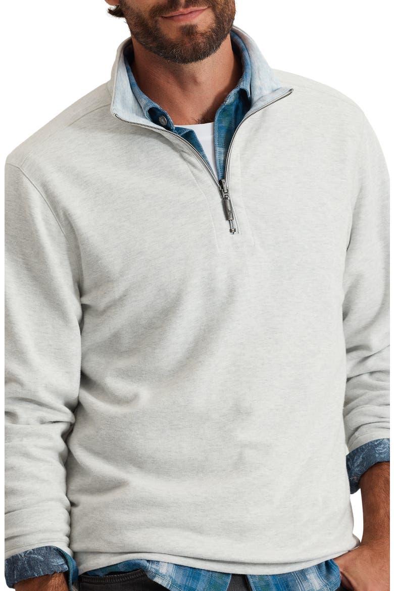 Flipview Reversible Half Zip Pullover, Alternate, color, MICRO CHIP HEATHER
