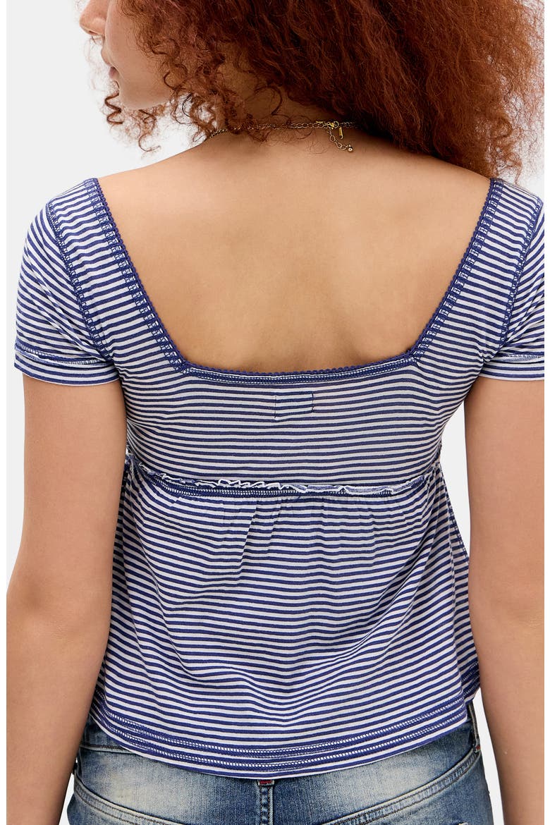 Brittney Babydoll Top, Alternate, color, NAVY