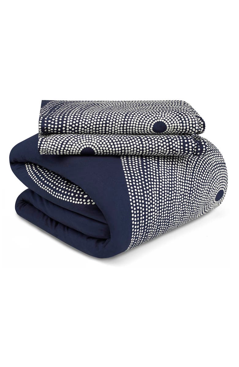 Marimekko Fokus Comforter & Sham Set, Main, color, Dark Blue