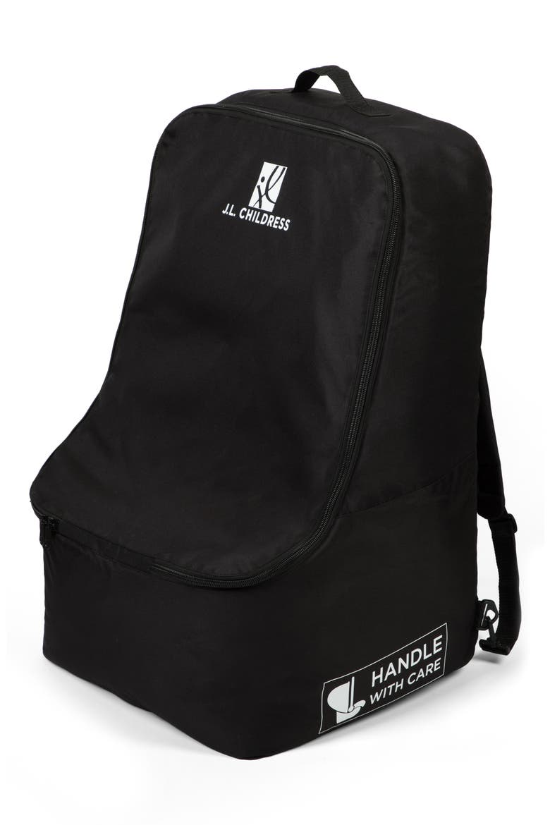Deluxe Padded Backpack Car Seat Travel Bag, Main, color, BLACK