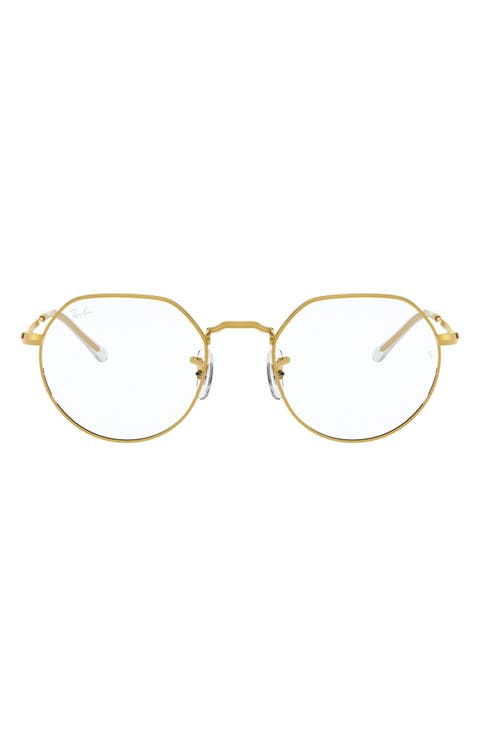 Unisex Jack 49mm Hexagonal Optical Glasses
