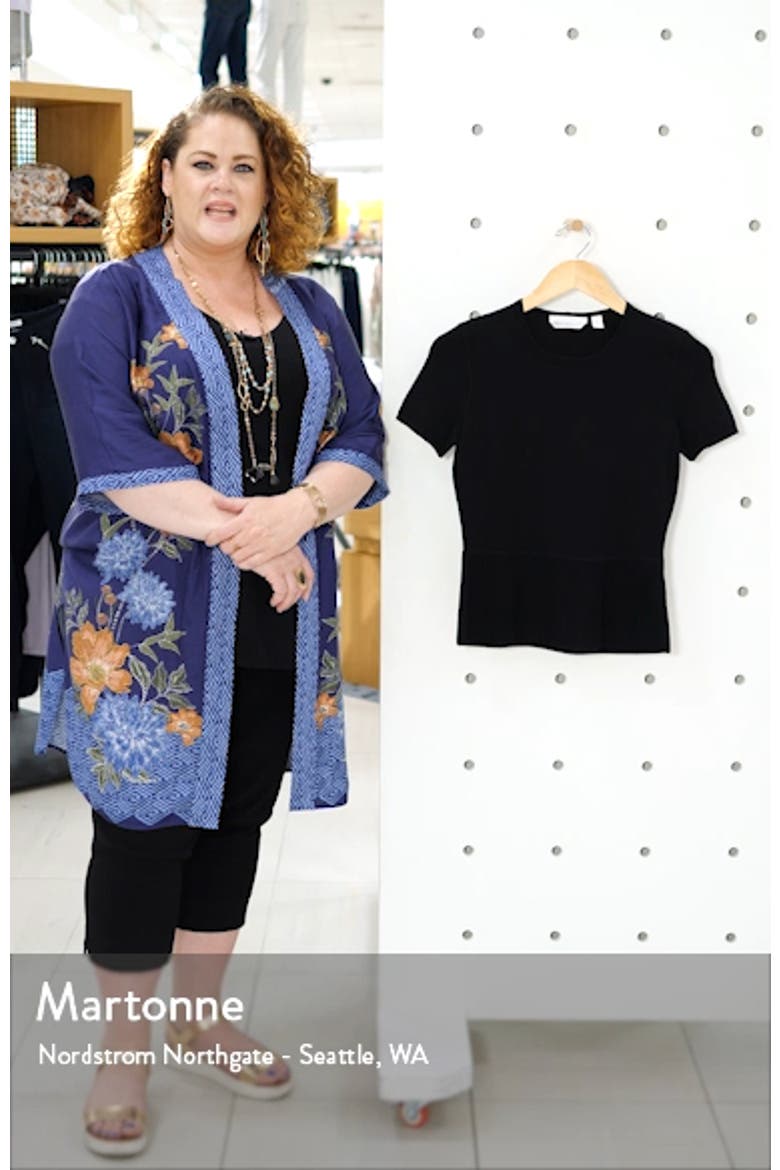 Faly Ribbed Peplum Wool Blend Cardigan video